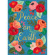 Gold Foil Blue Peace on Earth Folded Holiday Cards Image 4 of 5